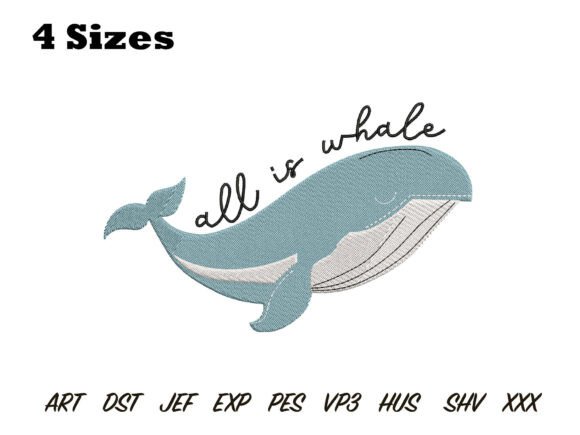 All Is Whale Embroidery Design Review for Boutique Sweatshirts