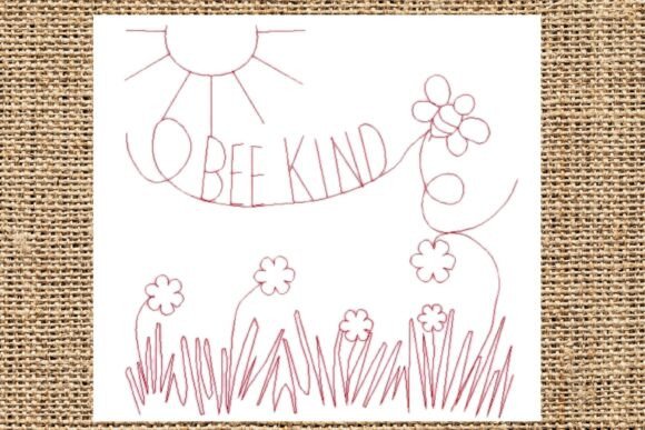 Bee Kind Embroidery Design: A Gentle Touch for Your Handmade Products