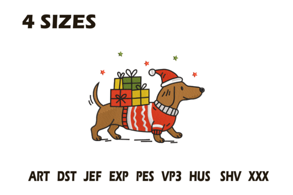 Christmas Dachshund Embroidery Review for Boutique Sweatshirts