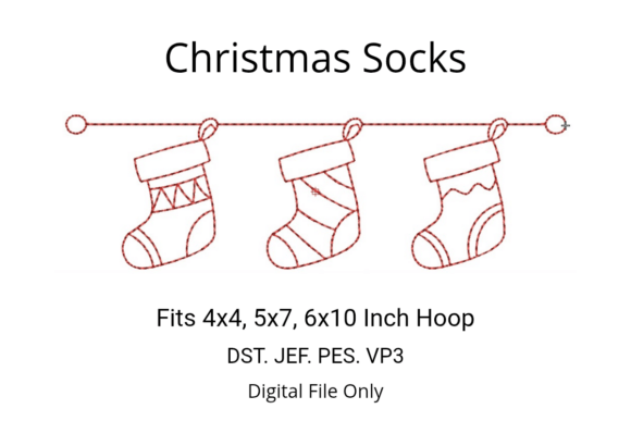 Christmas Socks Redwork Embroidery Review for Real Projects