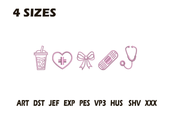 Cute Nurse Icons Embroidery Set: A Seasonal Design Review