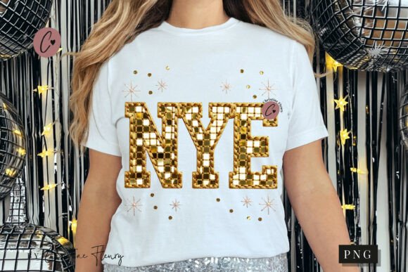 Faux Embroidery Disco NYE PNG: A Sparkling Design for Boutique Apparel