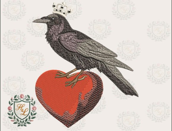 Gothic Crow Heart Embroidery Files Review for Gift Makers