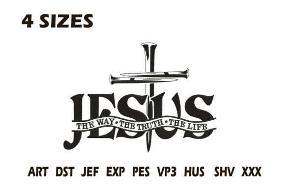 Jesus the Way Truth Life Embroidery Review for Boutique Apparel