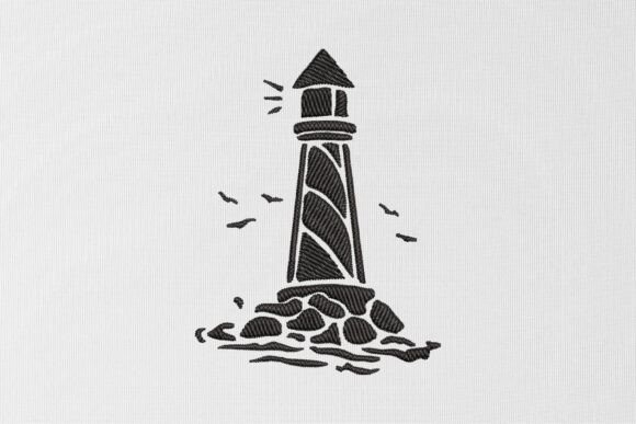Lighthouse Embroidery Design: A Romantic, Handmade Statement