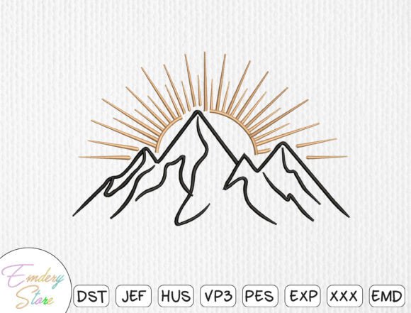 Mountain Sunrise Embroidery Design Review for Business Use