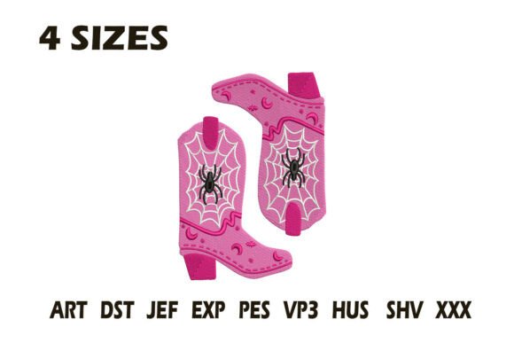 Pink Spider Web Boots Embroidery Review for Handmade Gifts