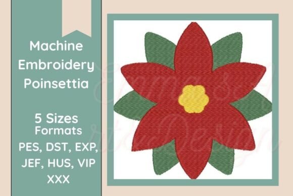 Poinsettia Machine Embroidery Design: A Festive Addition to Seasonal Creations