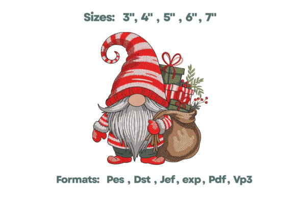 Santa Gnome Gift Sack Embroidery Design Review
