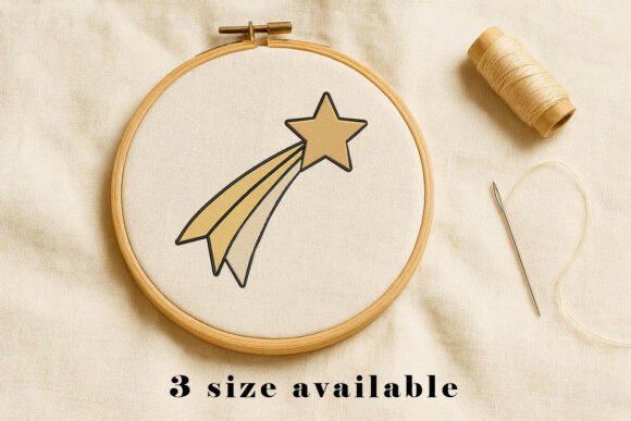 Shooting Star Embroidery Design File Review for Personalized Gifts