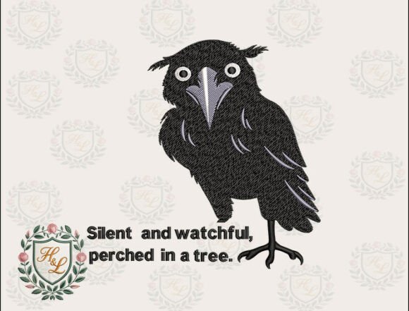 Spooky Crow Embroidery Files: A Booth-Worthy Design