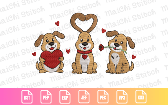 Valentine Puppies Embroidery: A Sweet Addition for Boutique Sweatshirts